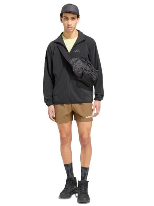 Essentials Herren Fleecejacke Schwarz
