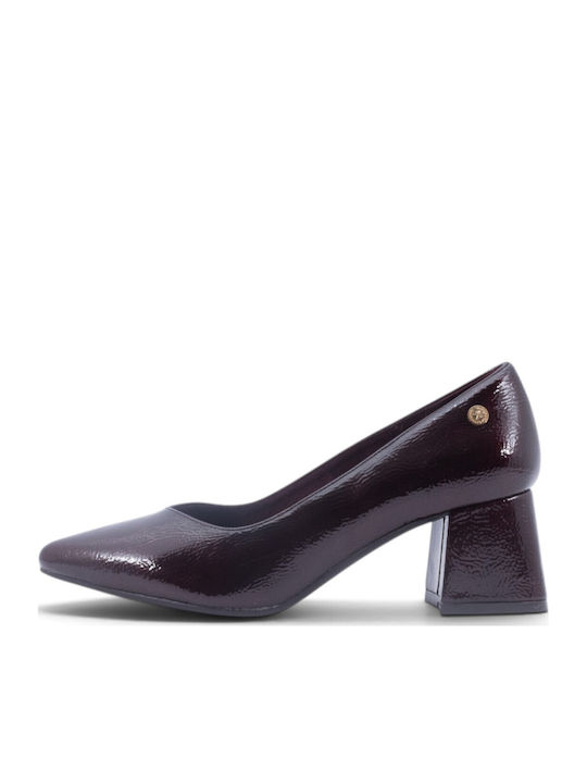 Pumps aus Lackleder mit Mittelhohem Burgundischer Absatz