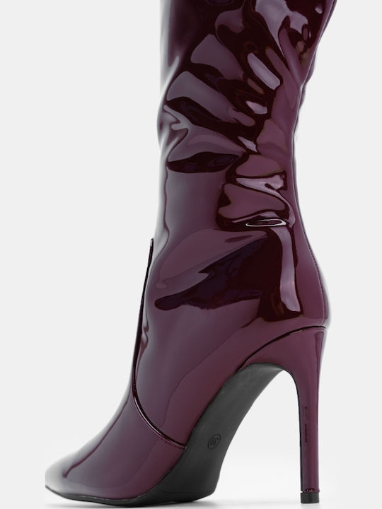 Women's Boots from Burgundy Patent Leather