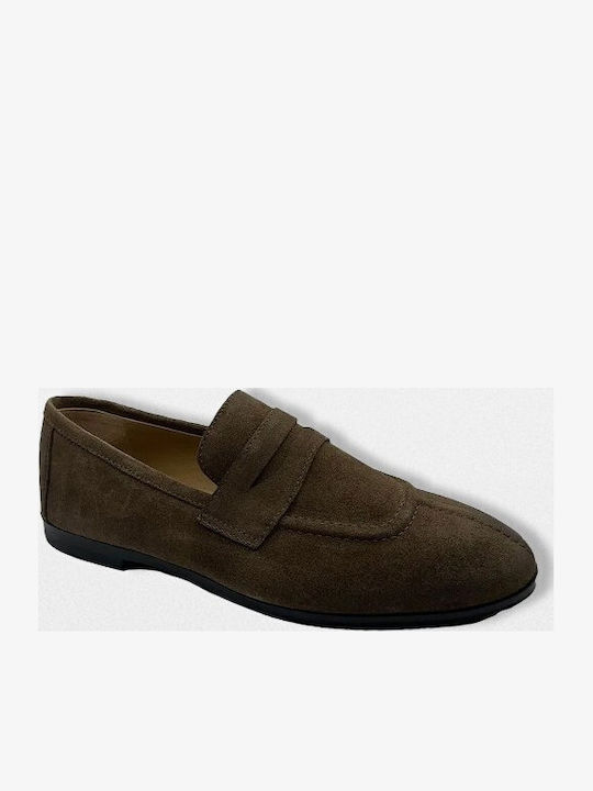 Suede Men's Loafers in Brown Colour