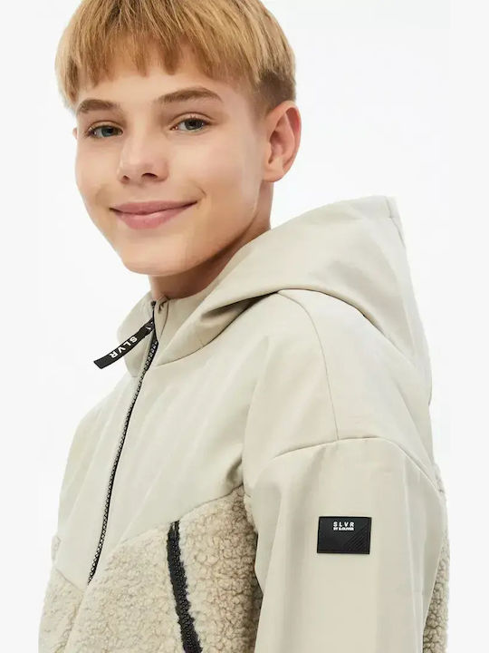 Kids Sports Jacket Short with Lining Beige