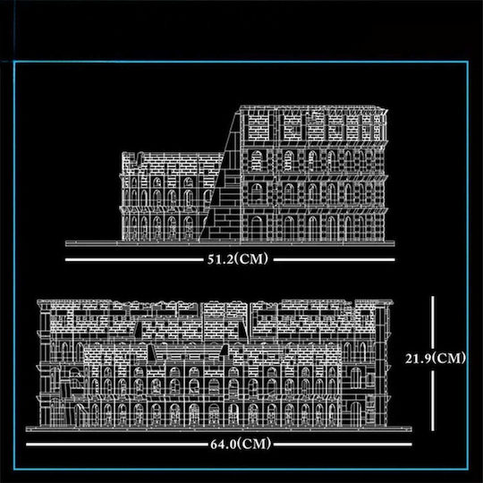 Cuburi de construit Colosseum pentru 14+ Ani 6466 bucăți