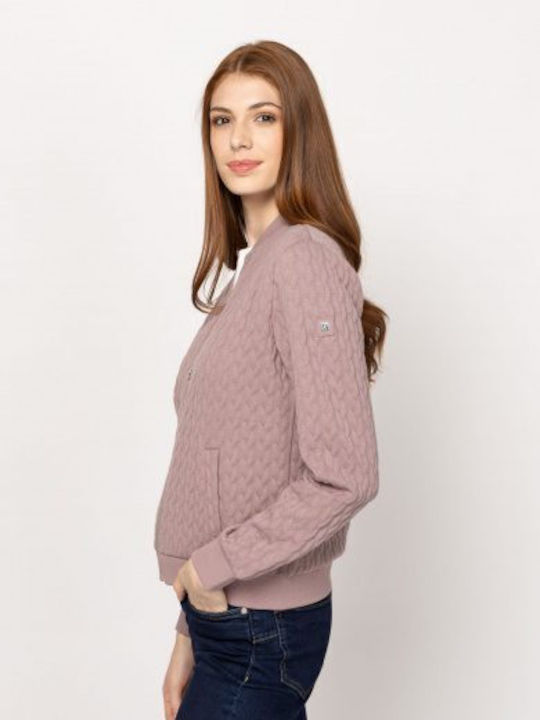 Women's Sweatshirt Cardigan Pale