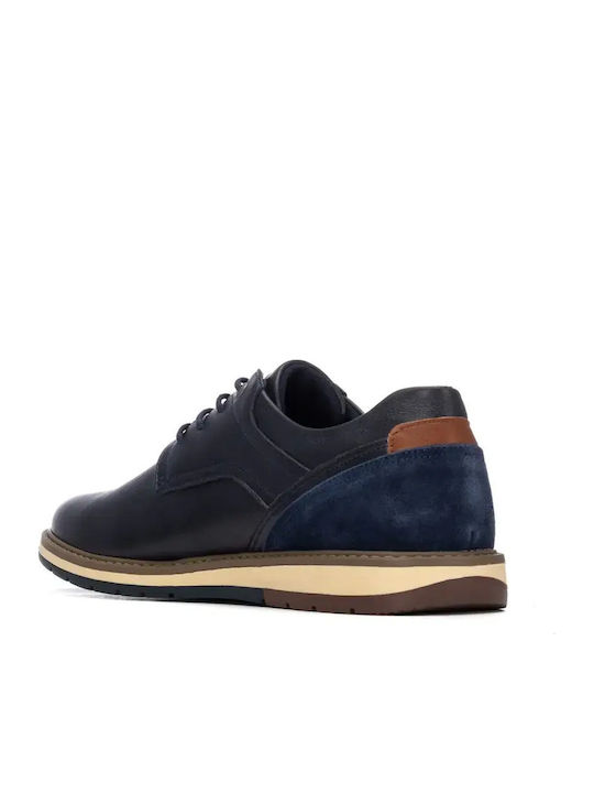 Leder Herren Freizeitschuhe Blau