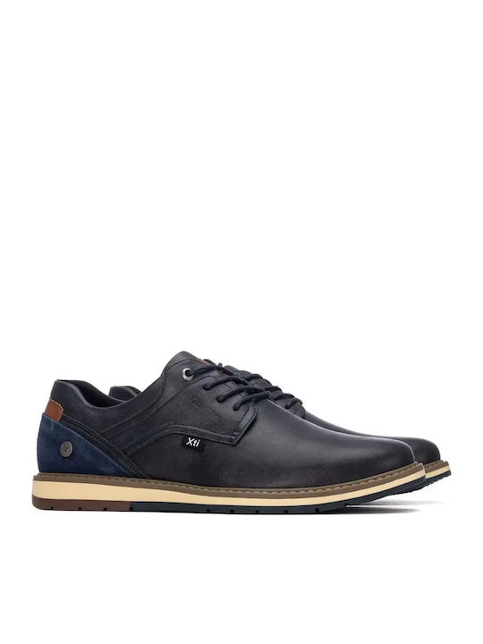 Leder Herren Freizeitschuhe Blau