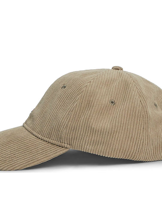 Tommy Jeans Кадифена Бейсболна Шапка с Лого Flag Мъжки Бежов Am0am14530-ag3