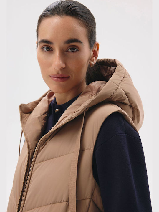 Lange Damenjacke für Frühling/Herbst Beige