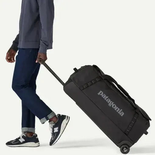 Patagonia Geantă voiaj 100lt Neagră cu Roți din Material Textil