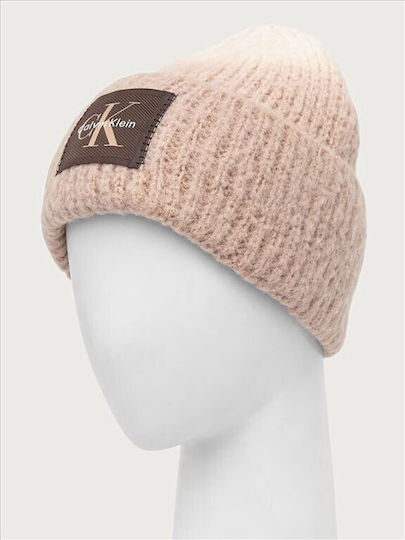 Beanie Unisex Beanie with Rib Knit in Beige Colour