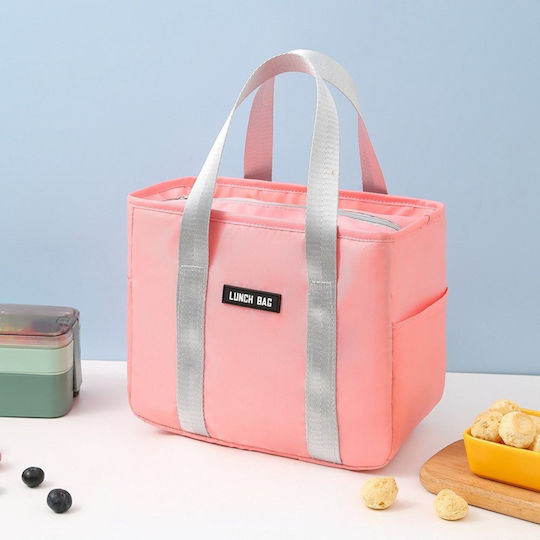 Lean Toys Schulische Isolierte Kinder Lunchtasche Handtasche Rosa 21x13x24cm