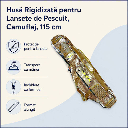 Rigid Rod Case Fishing Rods Camouflage 115 Cm