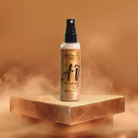 Av Cosmetics Спрей за лице и тяло & Фиксиращ спрей с блясък 80ml
