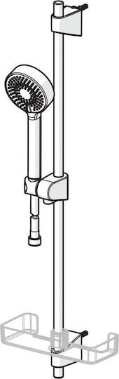 Oras Slide Bar with Handheld Showerhead and Spiral