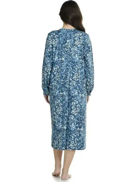 Primavera Winter Women's Nightgown Blue