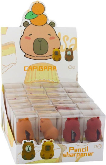 Lean Ξύστρα Μολυβιών Σχολική Γραφείου Capybara Καφέ