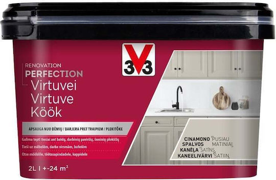V33 Acryl Hohe Temperatur Wasser 2lt Zimt Satin