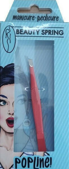 Beauty Spring Eyebrow Tweezer with Slanted Nose (Random Selection)