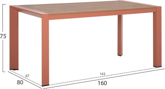 Τραπέζι 120x80x75 Terracotta Τραπέζι 120x80x75 Terracotta