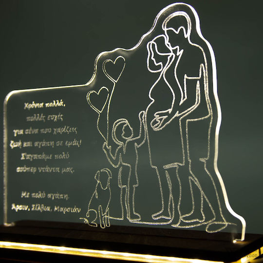Lămpi Decorative Pentru Masă Led "mom Pregnant" W00508 Alb Cald