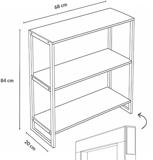 Bücherregal Braun 68.4x20x84cm