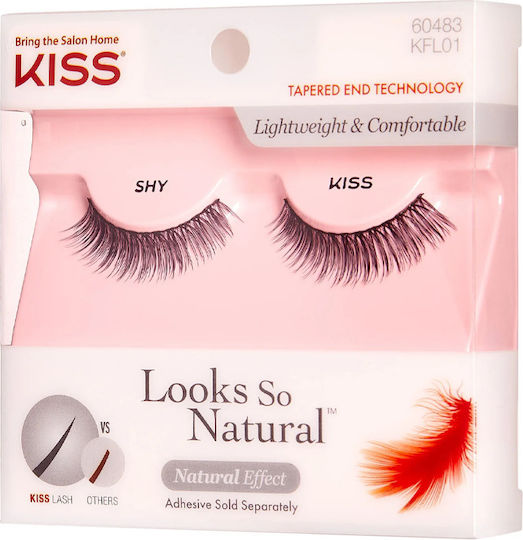 Kiss Looks So Natural Μαγνητικές Βλεφαρίδες Shy Μαύρες