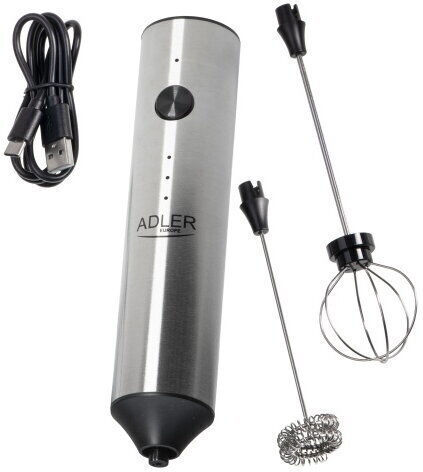 Adler Milchaufschäumer Hand-Batterie Inox