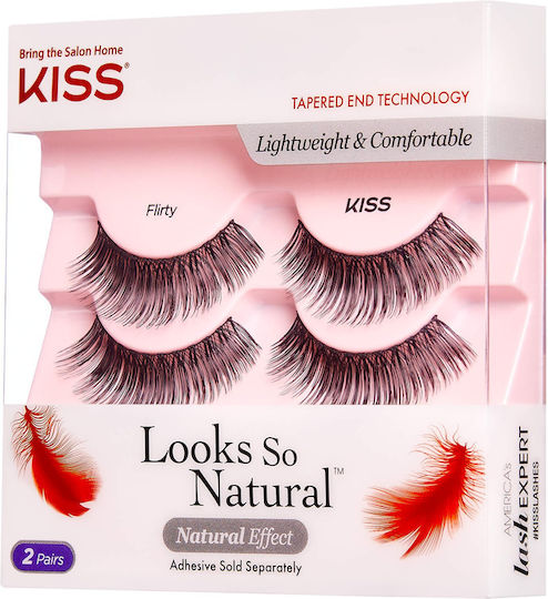 Flirty X2 Streifen Falsche Wimpern Kiss