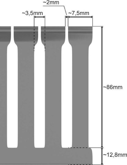 Elettrocanali Гребенов Кабелен Канал Капак 40x100 1 M Ec 8827