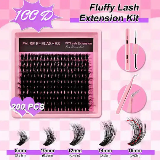 Kit Gene False Adeziv Pensetă 100buc