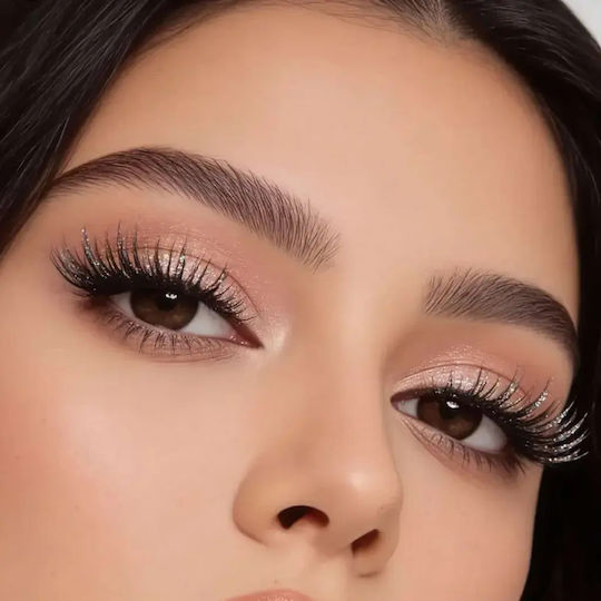 Silver Glitter False Eyelashes Marlliss 539