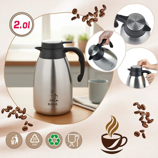 KING Hoff Thermos Bottle Stainless Steel 2lt King Hoff