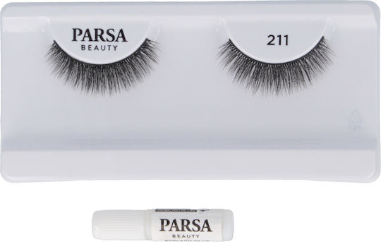 Parsa Beauty False Lashes Τεχνητές Βλεφαρίδες Volume Secret Dream1 Ζευγάρι & Κόλλα No 211