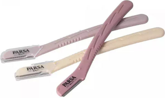 Parsa Eyebrow Shaper Ξυραφάκι Φρυδιών Ροζ 3τμχ