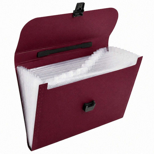 Lean Toys Dosar Pentru Hârtie A4 Burgundy