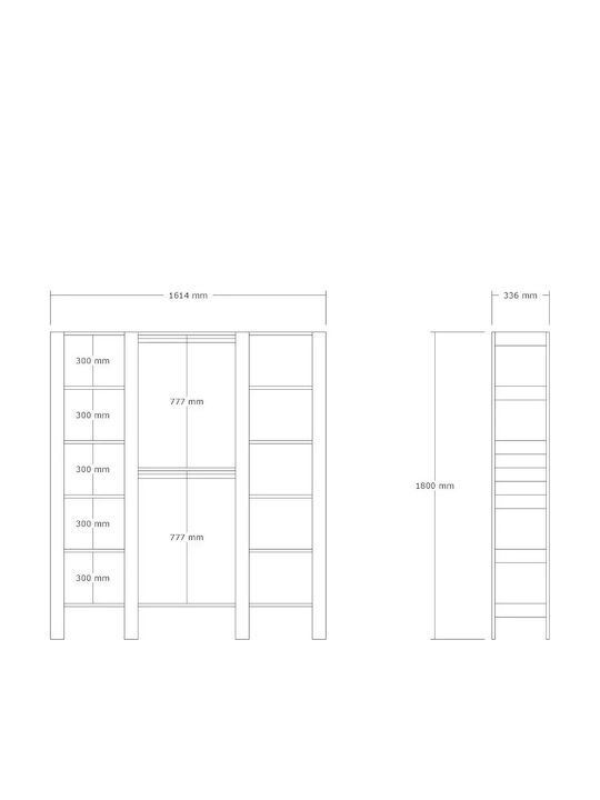 City Rack de Podea din Lemn Maro 180x33.6x180cm City Rack de Podea din Lemn Maro 180x33.6x180cm