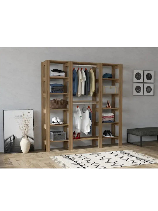 City Rack de Podea din Lemn Maro 180x33.6x180cm