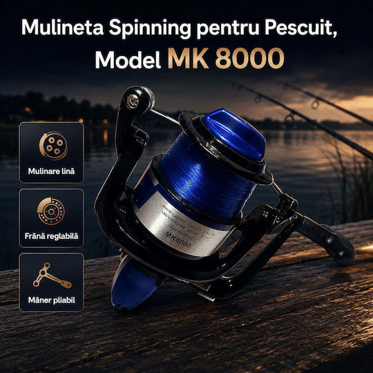 8000 Mulinetă de pescuit pentru Spinning