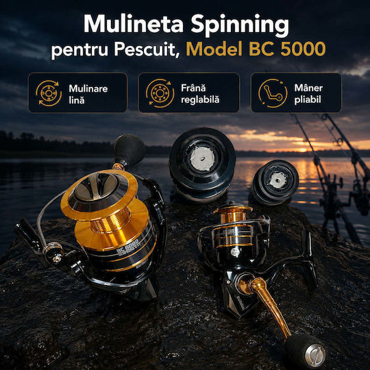 5000 Mulinetă de pescuit pentru Spinning