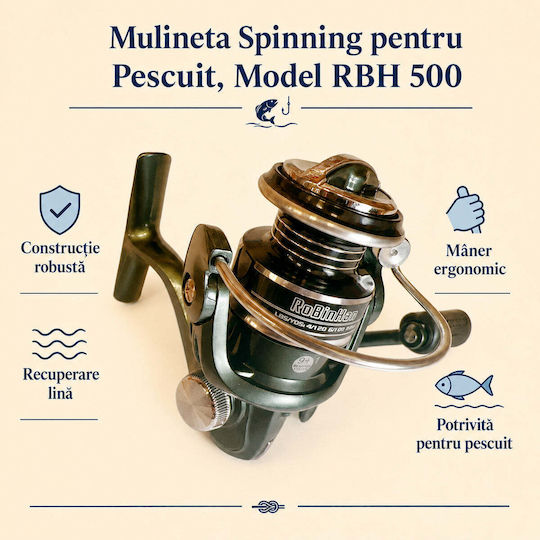 500 Mulinetă de pescuit pentru Spinning
