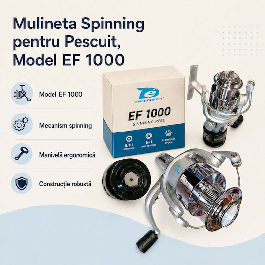 1000 Mulinetă de pescuit pentru Spinning