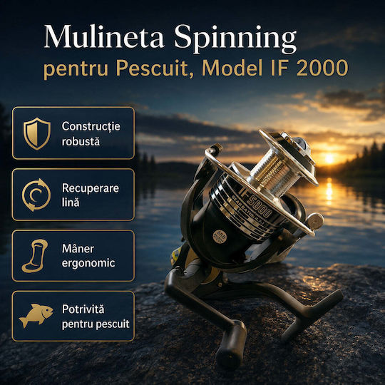 2000 Mulinetă de pescuit pentru Spinning