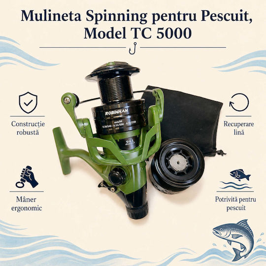 5000 Mulinetă de pescuit pentru Spinning
