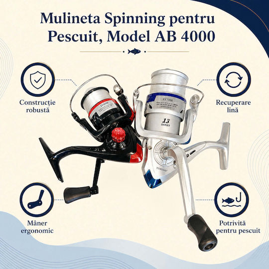 4000 Mulinetă de pescuit pentru Spinning