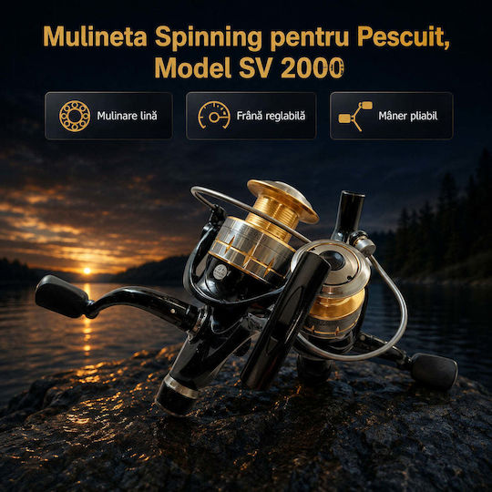 2000 Mulinetă de pescuit pentru Spinning