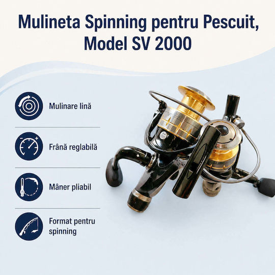 2000 Mulinetă de pescuit pentru Spinning