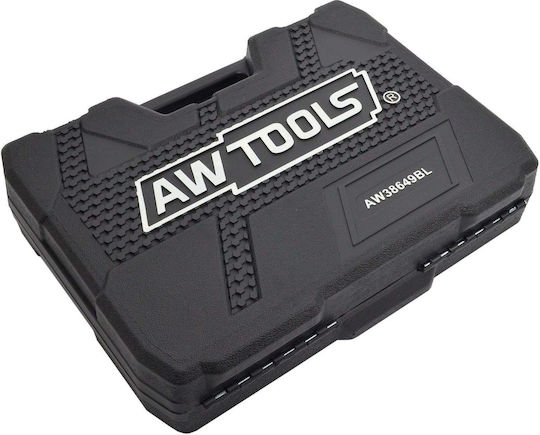 AWTools Steckdosen Lange mit Rahmen Gastgeber 1/2" Set 16Stücke