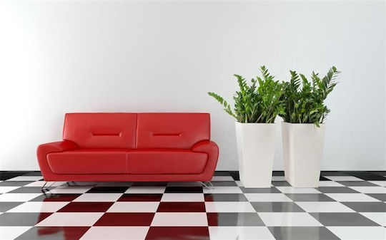 Lamela Γλάστρα Πήλινη Cream 30x30x57εκ.