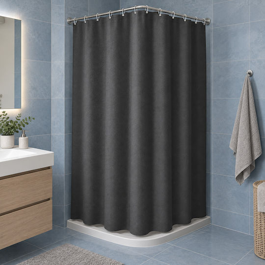 MRShome Duschvorhang 180x180cm Schwarzer