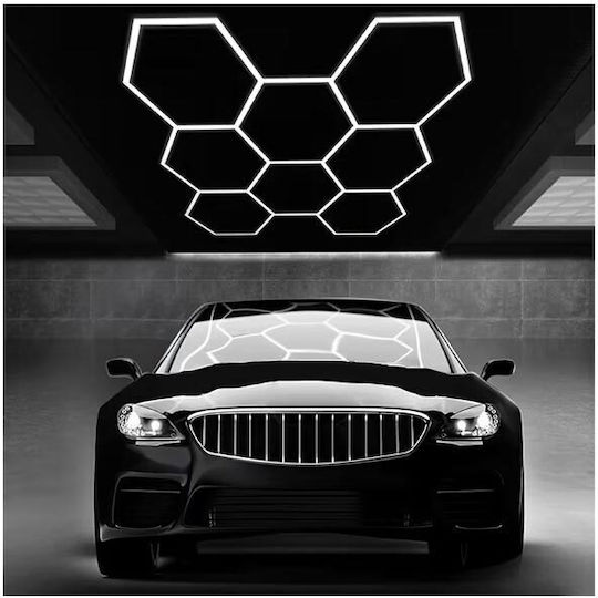 Led Екзагонално Осветление За Таван Ефект Пчелна Кошер 280w 6500k 257.6x244.4 Cm Aria Trade