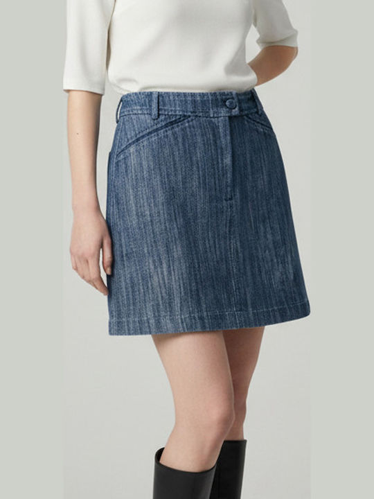 Denim Mini Damenrock Blau